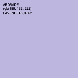 #BDB6DE - Lavender Gray Color Image